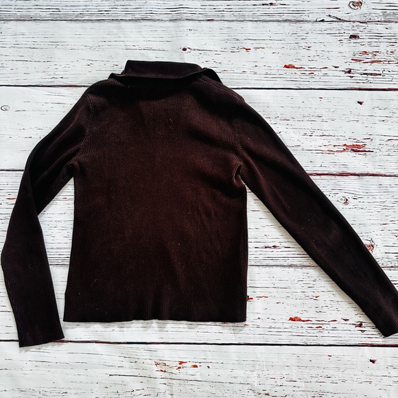 Ralph Lauren Chocolate Brown Polo Longsleeve! Womens Size - Picture 6 of 6
